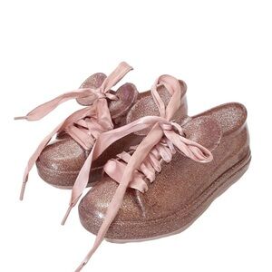 Minnie Melissa Minnie Mouse Rose Gold Sneaker Size USA 1 - Never worn. $25